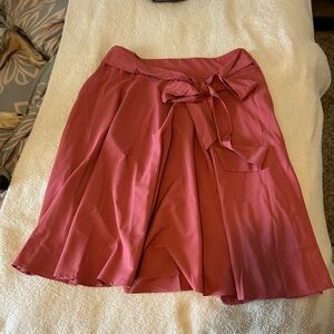 Chic Mauve A-Line Skirt with Bow